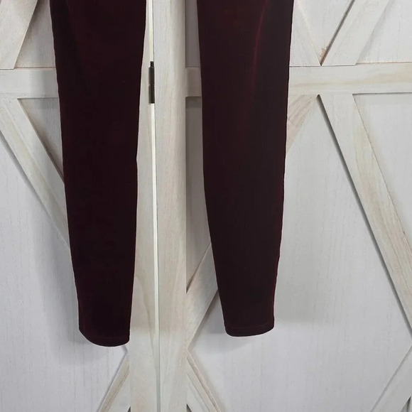 Spanx Velvet Leggings in Burgundy - Picture 9 of 9